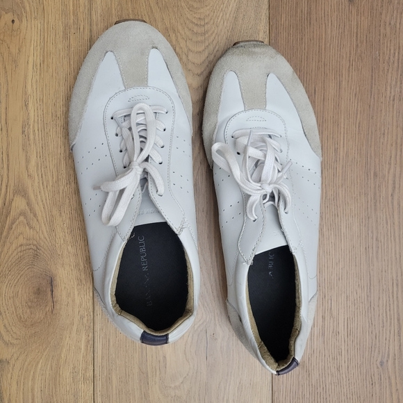 Banana Republic Thane Leather Trainer Sneaker White Leather Sz. 10M - Picture 4 of 16